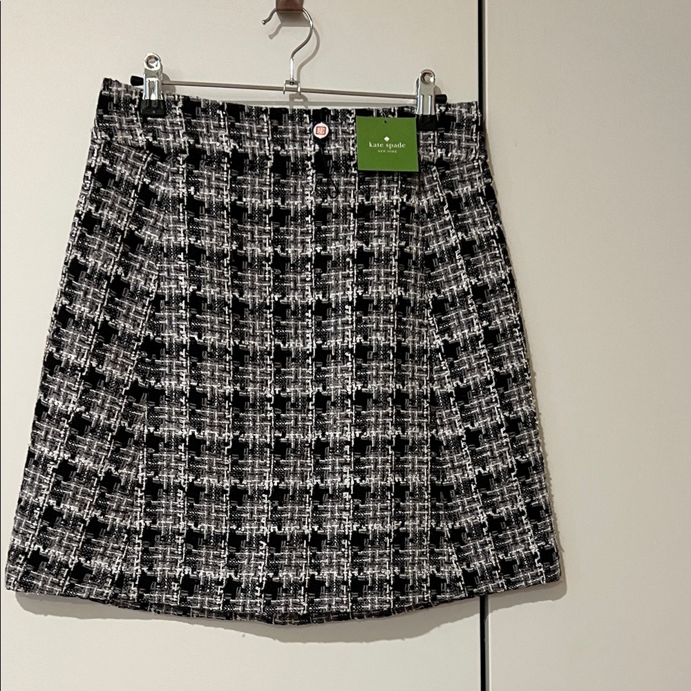 Kate Spade Monochrome Checkered Mini Skirt